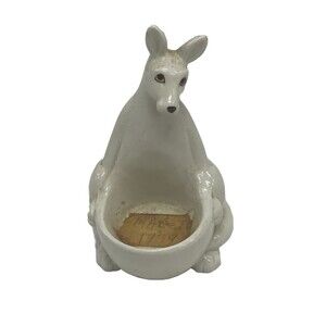 Vintage FF Japan Kangaroo Salt & Pepper Shaker Ceramic 1979